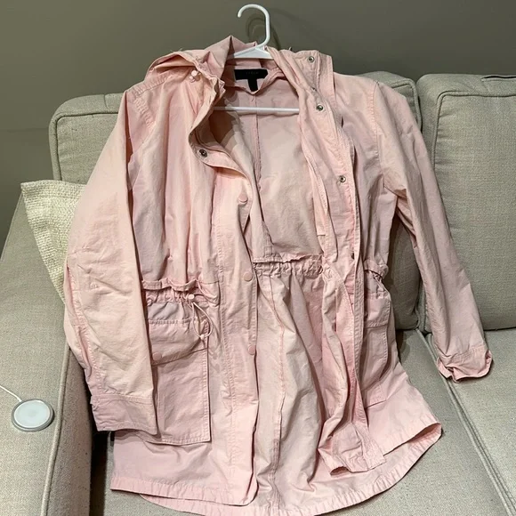 J crew pink raincoat deals